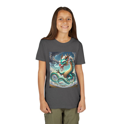 Tibetan Dragon in Battle Youth Short Sleeve Tee