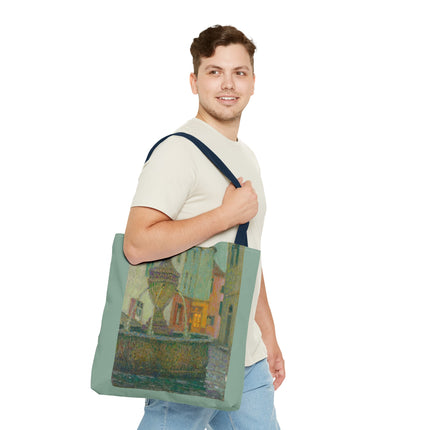 La Fontaine, Saint-Paul De Vence by Henri Le Sidaner Tote Bag (AOP)
