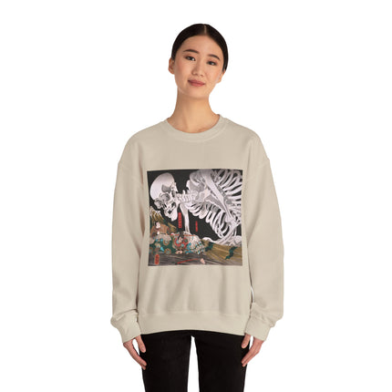 Mitsukuni Defying the Skeleton Spectre by Utagawa Kuniyoshi Heavy Blend™ Crewneck Sweatshirt