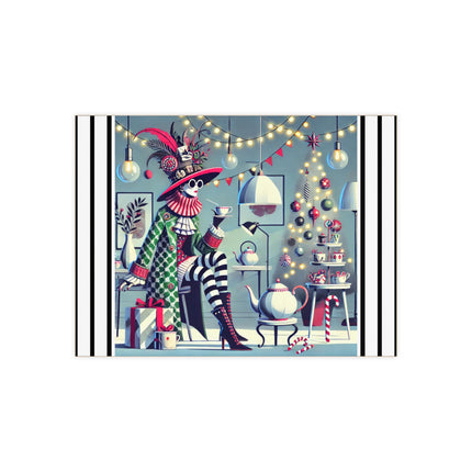 Whimsical Christmas Tea Party Ceramic Tile