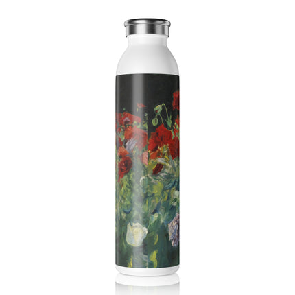 Poppies (A Study of Poppies for Carnation, Lily, Lily, Rose) by John Singer Sargent Slim Water Bottle