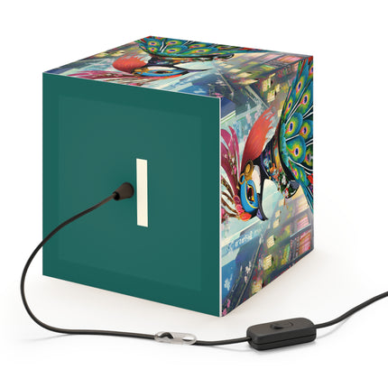 Techno Plumes Light Cube Lamp