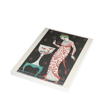 Robe d'Intérieur en Soie Brochée by George Barbier Postcards (envelopes included) - Bundles of 10, 30, 50 Pieces