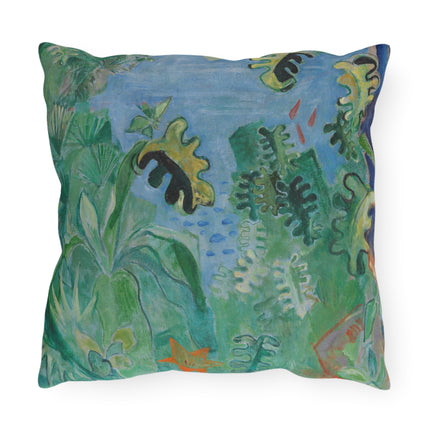 Symphonie in Grün by Oskar Moll Outdoor Pillows