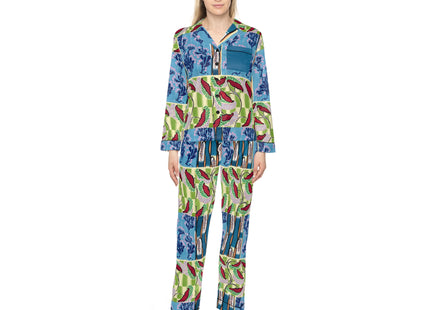 Floral Pattern by Emile-Alain Séguy Women's Satin Pajamas (AOP)