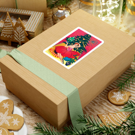 Art Deco Christmas Enchantment Kiss-Cut Stickers (4 Sizes)