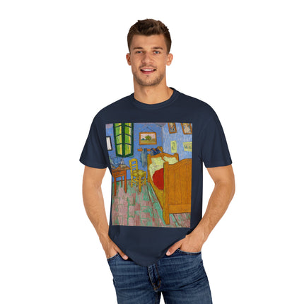 The Bedroom by Vincent van Gogh Unisex Garment-Dyed T-shirt