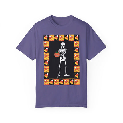 Candy Corn Skeleton Unisex Garment-Dyed T-shirt