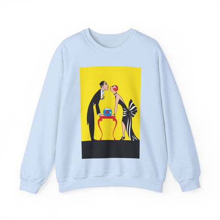 A Moment of Elegance: A Passionate Embrace Amidst Golden Splendor Heavy Blend™ Crewneck Sweatshirt