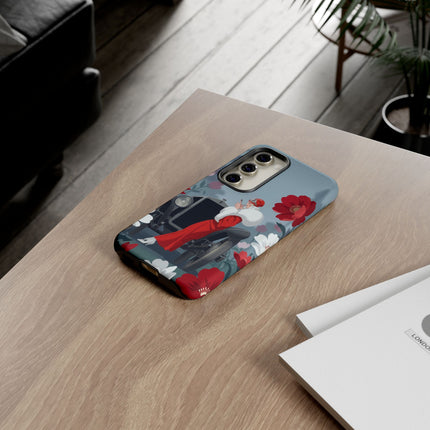🚗🌺 The Lady Of The Grand Touring Car Phone Case – Art Deco Motoring Elegance