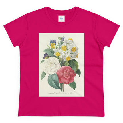 Choix des plus belles fleurs, Plate 015 by Pierre Joseph Redouté Women's Midweight Cotton Tee