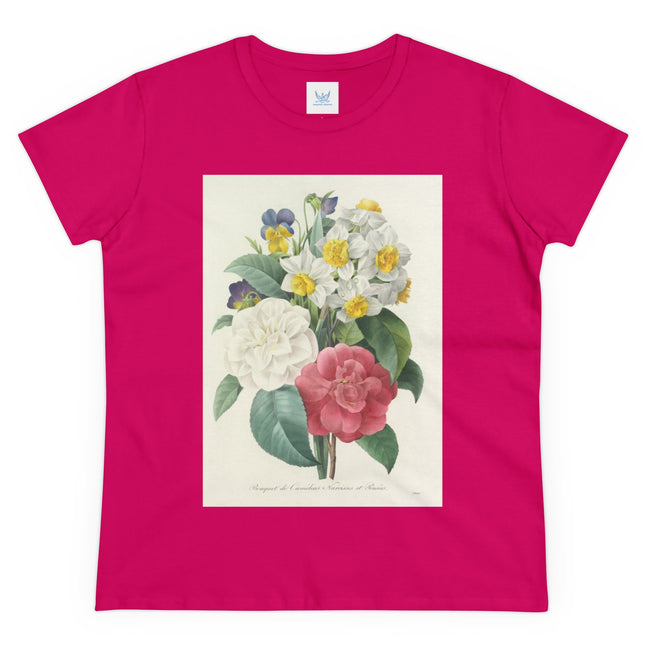 Choix des plus belles fleurs, Plate 015 by Pierre Joseph Redouté Women's Midweight Cotton Tee