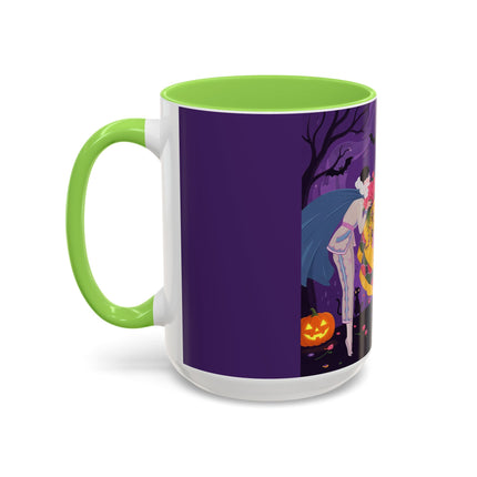 🎭🌹 The Harlequin Rose Masquerade Colorful Mug – Theatrical Halloween Romance