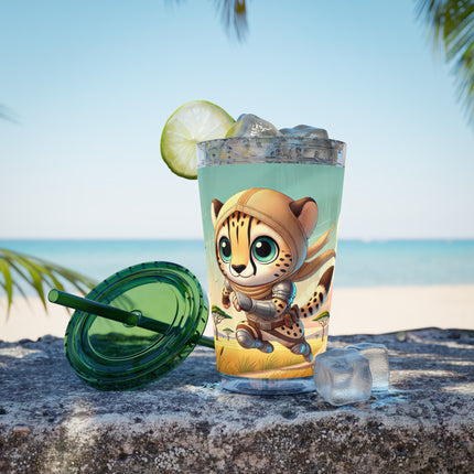 Swift Cheetah Sunsplash Tumbler with Straw, 16oz