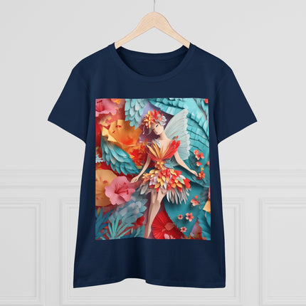 Hibiscus Fairy Women's Midweight Cotton Tee