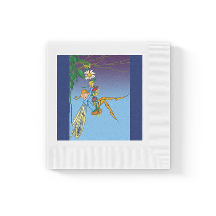 A Fairy's Delight White Coined Napkins