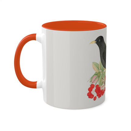 Blackbird with Roses by Anonymous Colorful Mugs, 11oz