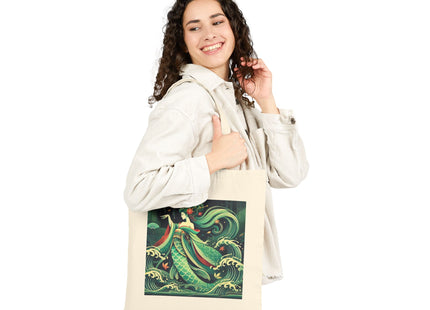 Mermaid Queen Rising from the Deep Cotton Canvas Tote Bag