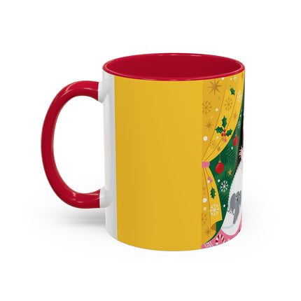 💌🎄 The Christmas Letter Of Holly House Colorful Mug – Whimsical Art Deco Holiday Charm