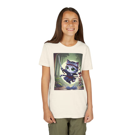 Moonlit Samurai Kitty Youth Short Sleeve Tee