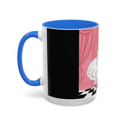 The Ladies Behind The Velvet Curtain Colorful Mugs – Art Deco Theatrical Elegance