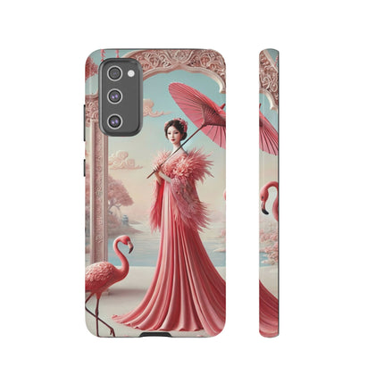 Petals, Porcelain, and Flamingos Phone Cases