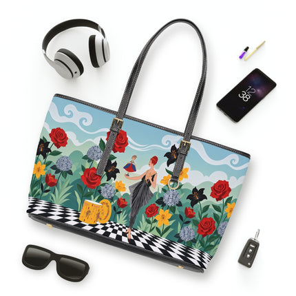 🌹🎭 The Lady Of The Little Dancer Shoulder Bag – Art Deco Floral Fantasy