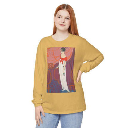 L’Entracte by Georges Lepape Garment-dyed Long Sleeve T-Shirt