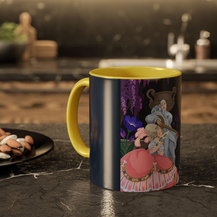 The Moonlit Garden Serenade Colorful Mugs – Art Deco Musical Elegance