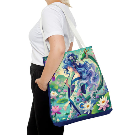 Fairy of the Koi Pond Tote Bag – Mystical Harmony & Pond Enchantment