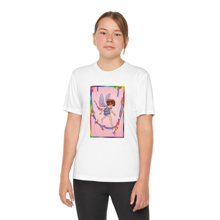 A Playful Fairy Jumps Rope Youth Competitor Tee – Magical Motion & Whimsical Joy