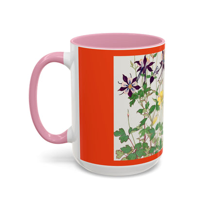 Aquilegia Flowers by Tanigami Kônan Colorful Mugs (11oz, 15oz)