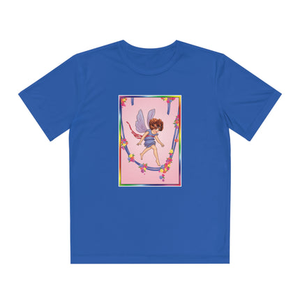 A Playful Fairy Jumps Rope Youth Competitor Tee – Magical Motion & Whimsical Joy