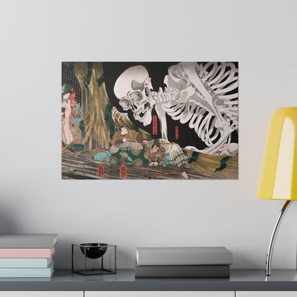 Mitsukuni Defying the Skeleton Spectre by Utagawa Kuniyoshi Matte Canvas, Stretched, 0.75"