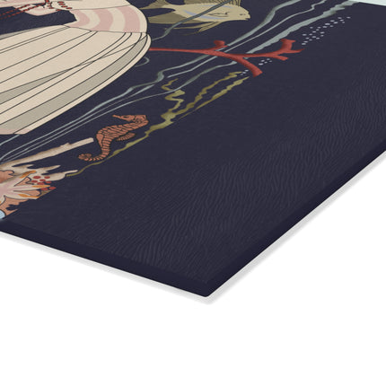 The Dazzling Little Fish by George Barbier Glass Cutting Board