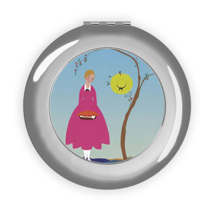 Apple Pie Day Compact Mirror – Whimsical Storybook Charm & Gentle Innocence