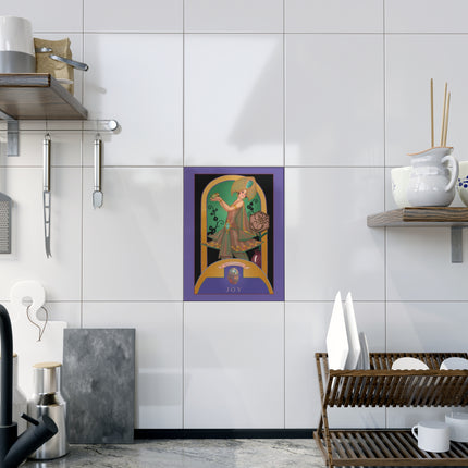 October & Opal, Tourmaline Ceramic Tile — Gem Series by Sofia Chiostri
