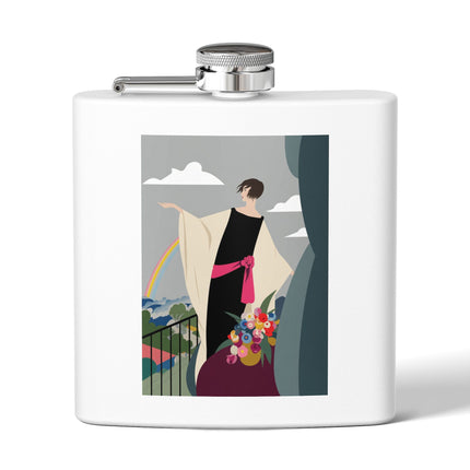 Rainbow Reverie Stainless Steel Flask – Elegant Renewal & Serene Beauty