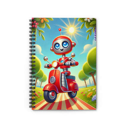 The Traveling Robot Spiral Notebook – Ruled Line