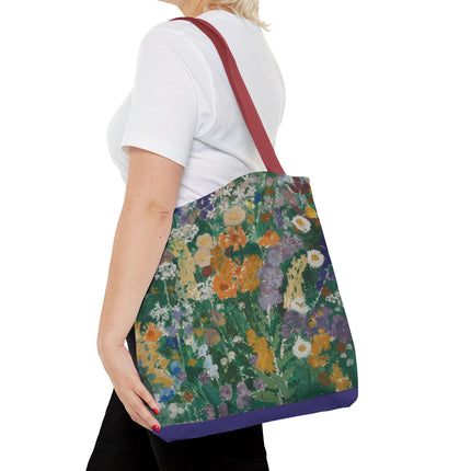 Flowers on the Mountain by August Babberger Tote Bag (AOP)