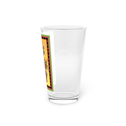 Elegant Holiday Woman with Gifts Glass, 16oz