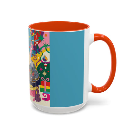 🎀✨ The Christmas Court Of Joy Colorful Mug – Art Deco Holiday Fantasy
