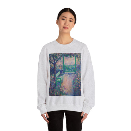 The Artist’s Garden (The Green Chair) by Theodore Earl Butler Heavy Blend™ Crewneck Sweatshirt
