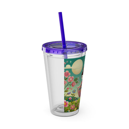 Geisha Fairy and the Hummingbird Blossom Sunsplash Tumbler with Straw, 16oz