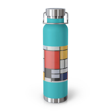 Composition with Red, Yellow, Blue, and Black by Piet Mondrian Copper Vacuum Insulated Bottle, 22oz