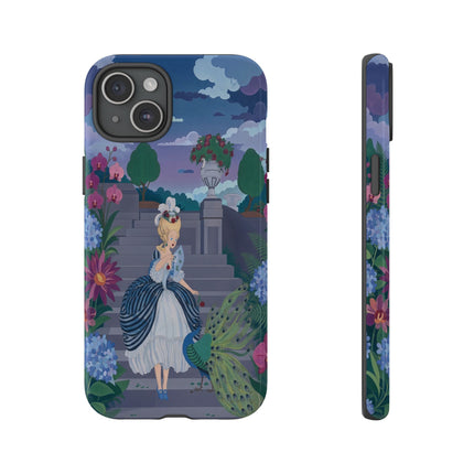 🦚🌸 The Peacock Garden Terrace Phone Case – Art Deco Floral Elegance