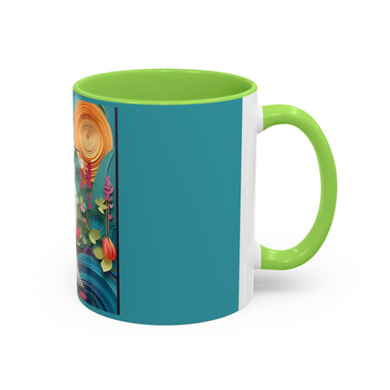 Elegant Egret Oasis Colorful Mugs (11oz, 15oz)