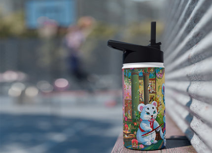 Melodies of the Snow Lion Cub Stainless Steel Water Bottle