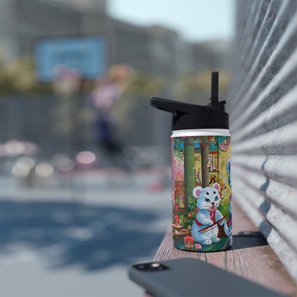 Melodies of the Snow Lion Cub Stainless Steel Water Bottle