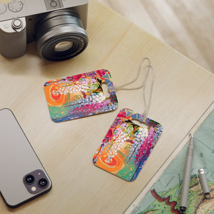 Golden Wisteria Elegance Luggage Tags